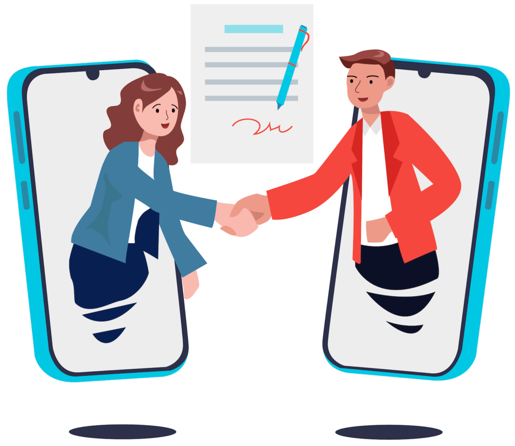 Mobile Greeting Blurb Illustration